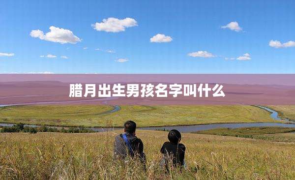 腊月出生男孩名字叫什么