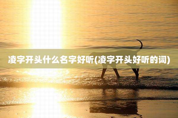 凌字开头什么名字好听(凌字开头好听的词)