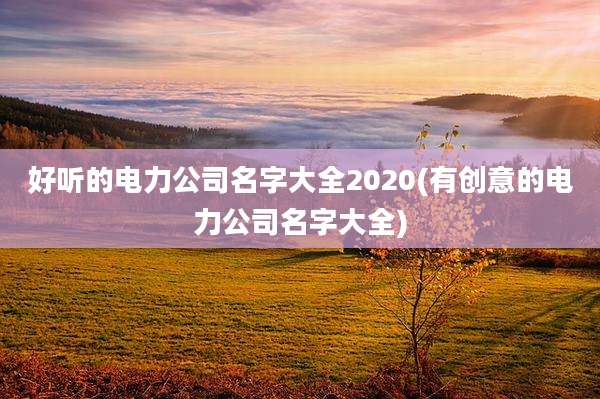 好听的电力公司名字大全2020(有创意的电力公司名字大全)