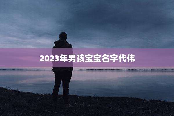 2023年男孩宝宝名字代伟