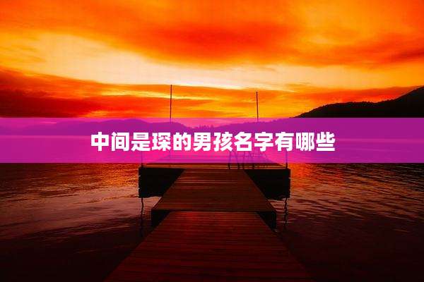 中间是琛的男孩名字有哪些