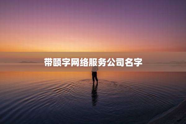 带颐字网络服务公司名字