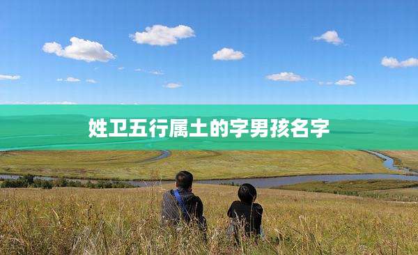姓卫五行属土的字男孩名字