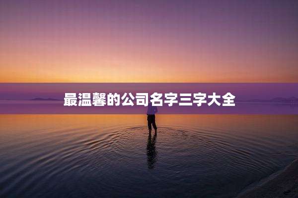 最温馨的公司名字三字大全