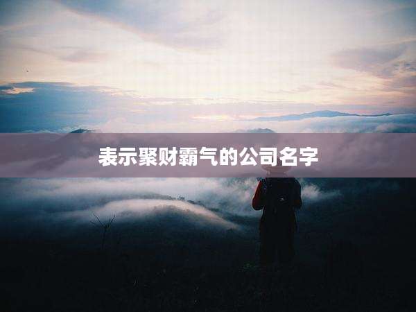 表示聚财霸气的公司名字