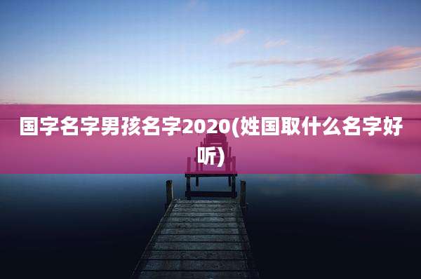 国字名字男孩名字2020(姓国取什么名字好听)