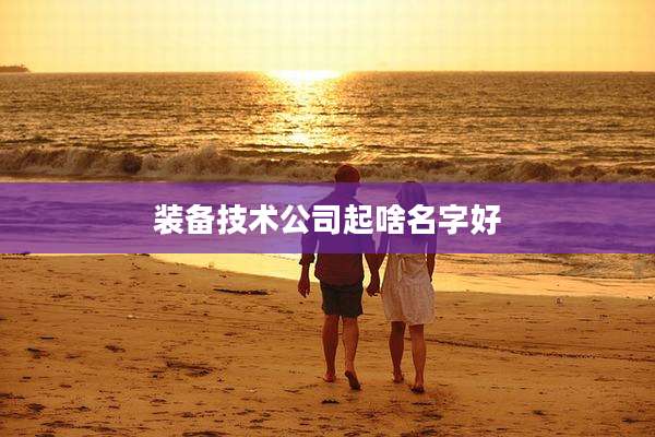 装备技术公司起啥名字好