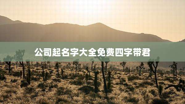 公司起名字大全免费四字带君