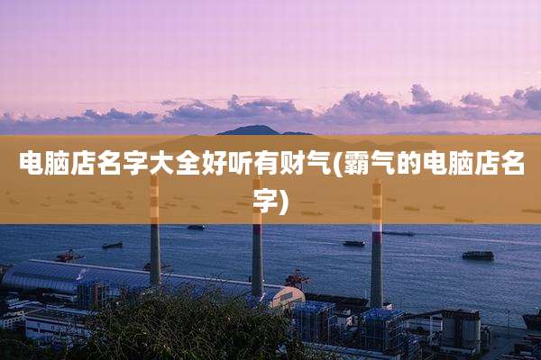 电脑店名字大全好听有财气(霸气的电脑店名字)