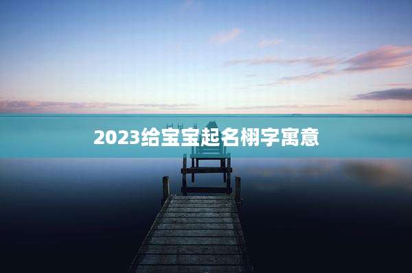 2023给宝宝起名栩字寓意
