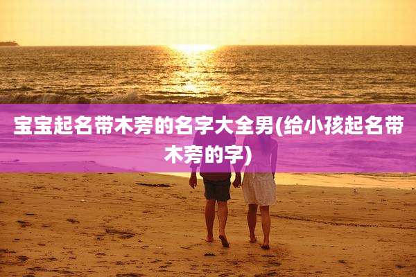 宝宝起名带木旁的名字大全男(给小孩起名带木旁的字)