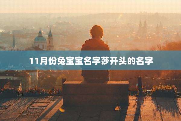 11月份兔宝宝名字莎开头的名字