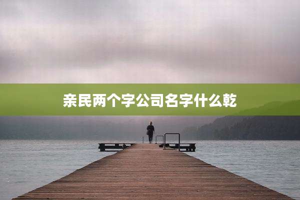 亲民两个字公司名字什么乾