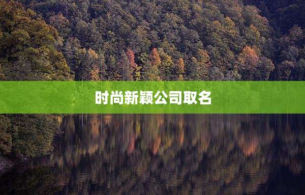 时尚新颖公司取名