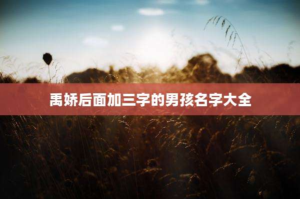 禹娇后面加三字的男孩名字大全