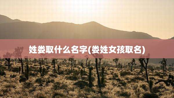 姓娄取什么名字(娄姓女孩取名)