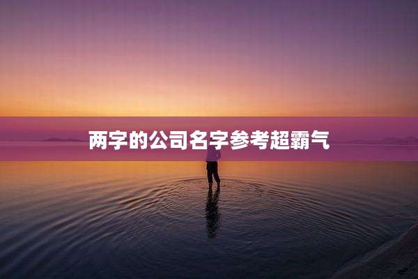 两字的公司名字参考超霸气