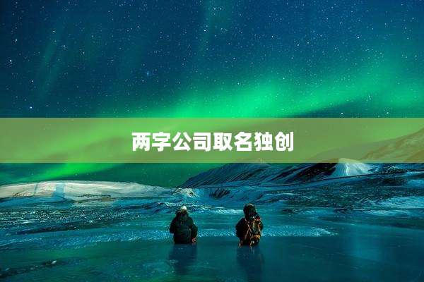 两字公司取名独创