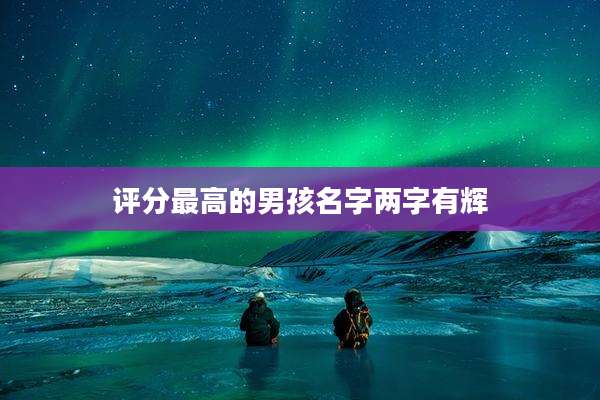 评分最高的男孩名字两字有辉
