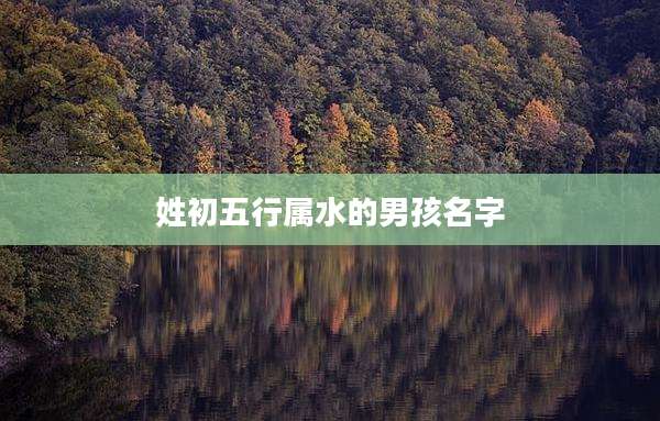 姓初五行属水的男孩名字