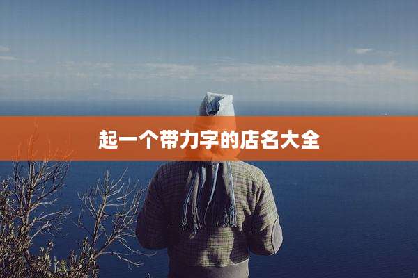 起一个带力字的店名大全