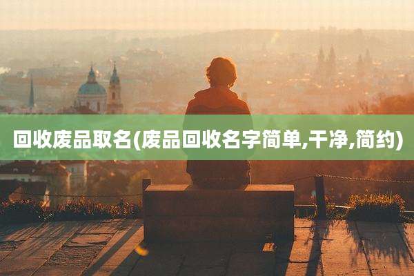 回收废品取名(废品回收名字简单,干净,简约)