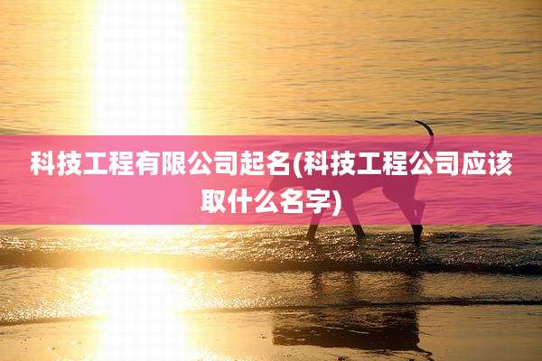 科技工程有限公司起名(科技工程公司应该取什么名字)