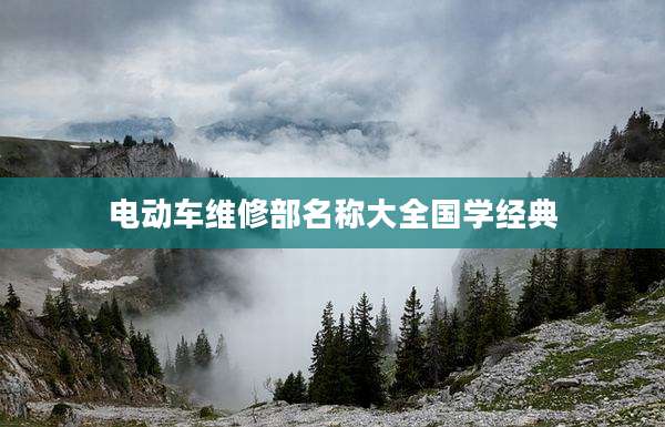 电动车维修部名称大全国学经典