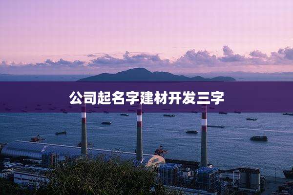 公司起名字建材开发三字