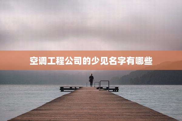 空调工程公司的少见名字有哪些
