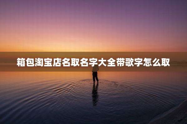 箱包淘宝店名取名字大全带歌字怎么取