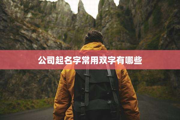 公司起名字常用双字有哪些