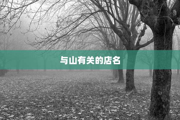 与山有关的店名