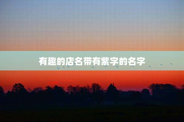 有趣的店名带有紫字的名字