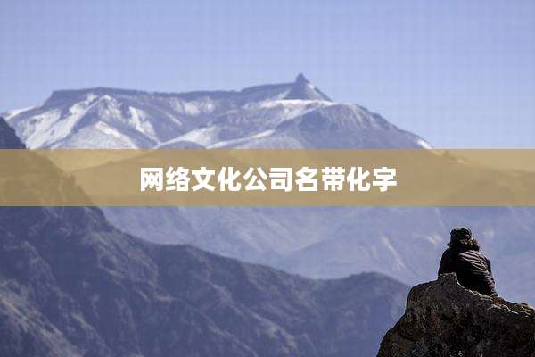 网络文化公司名带化字