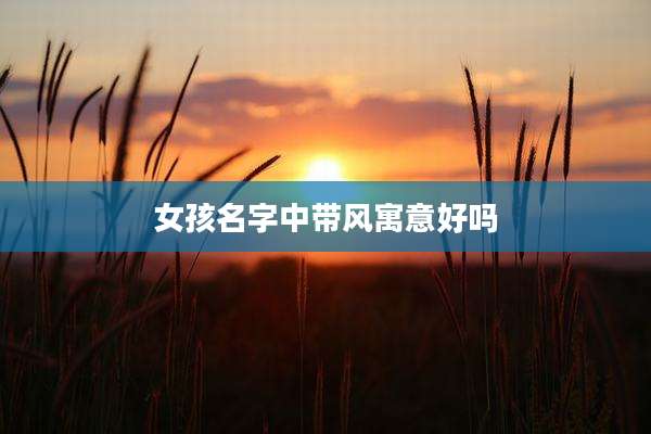 女孩名字中带风寓意好吗