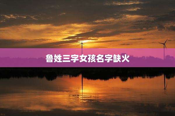 鲁姓三字女孩名字缺火
