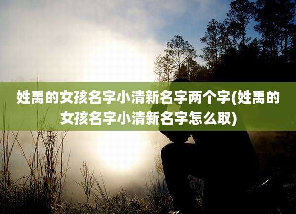 姓禹的女孩名字小清新名字两个字(姓禹的女孩名字小清新名字怎么取)
