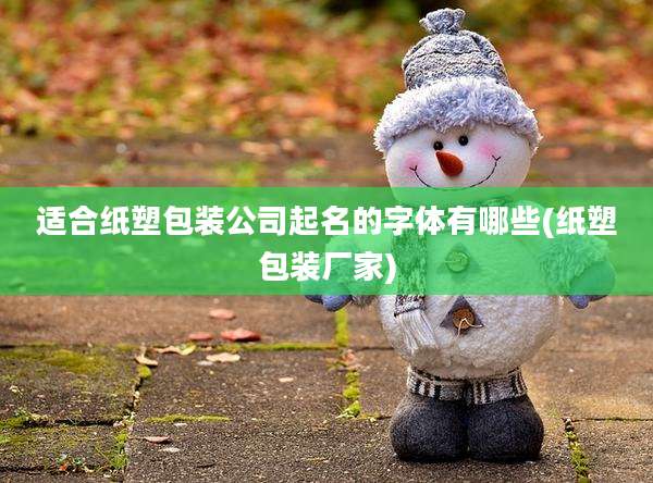 适合纸塑包装公司起名的字体有哪些(纸塑包装厂家)