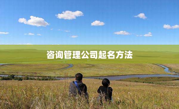 咨询管理公司起名方法