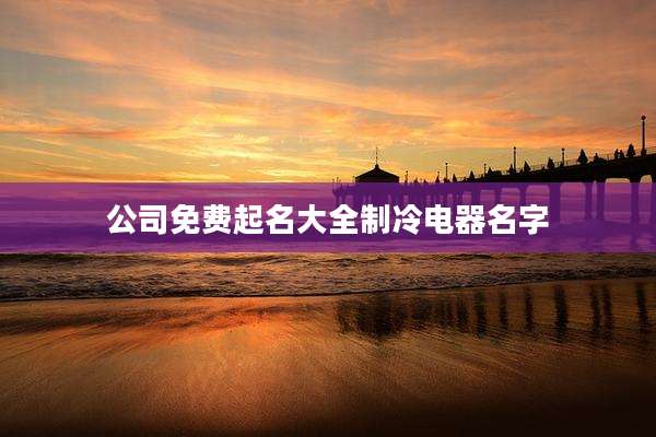 公司免费起名大全制冷电器名字
