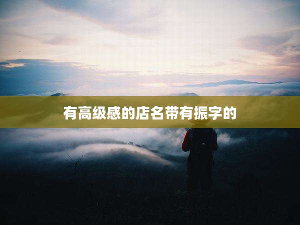 有高级感的店名带有振字的