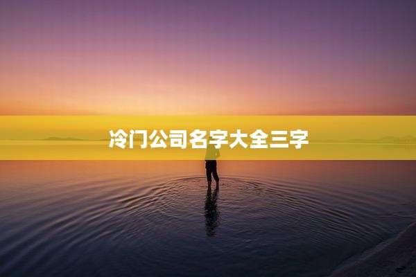 冷门公司名字大全三字