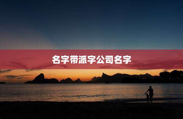 名字带派字公司名字