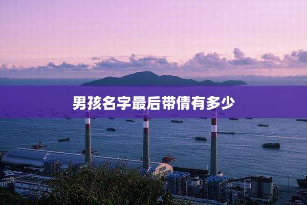 男孩名字最后带倩有多少