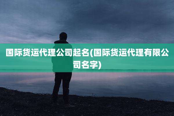 国际货运代理公司起名(国际货运代理有限公司名字)