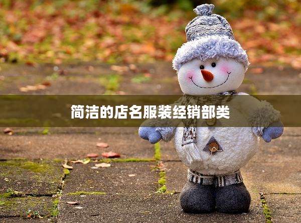 简洁的店名服装经销部类