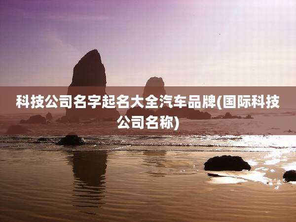 科技公司名字起名大全汽车品牌(国际科技公司名称)