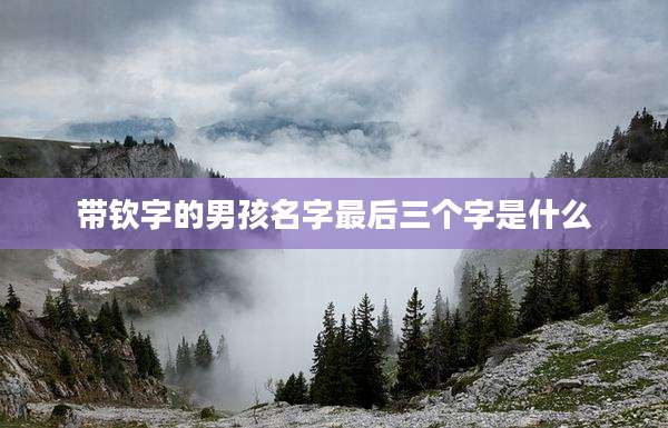 带钦字的男孩名字最后三个字是什么