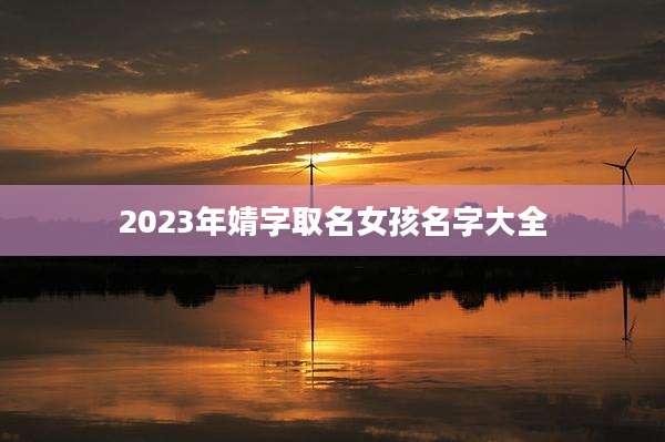 2023年婧字取名女孩名字大全